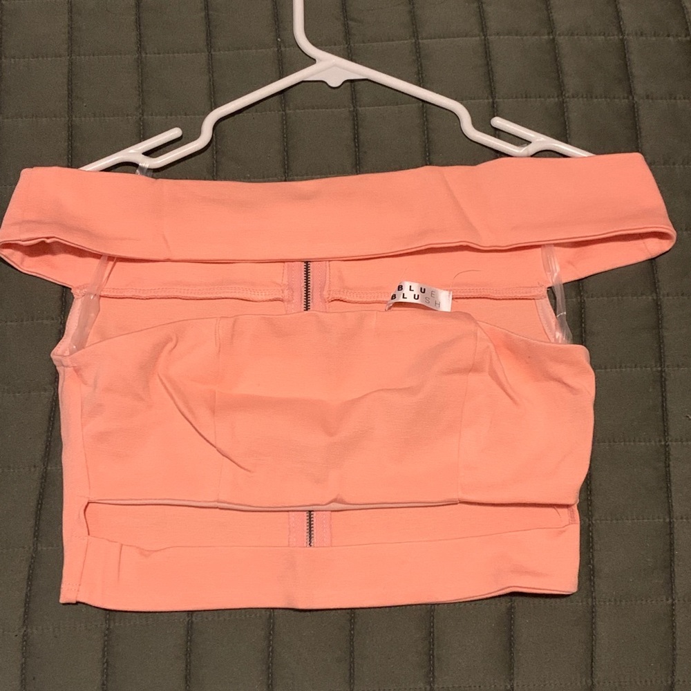 Strappy Front Coral Crop Top